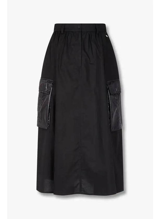 Women s Padded Pocket Cotton Skirt Black - HERNO - BALAAN 1