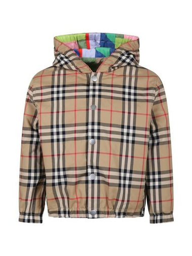 Kids Check Reversible Windbreaker Jacket - BURBERRY - BALAAN 1