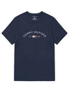 Men's Logo Short Sleeve T-Shirt Navy - TOMMY HILFIGER - BALAAN 6