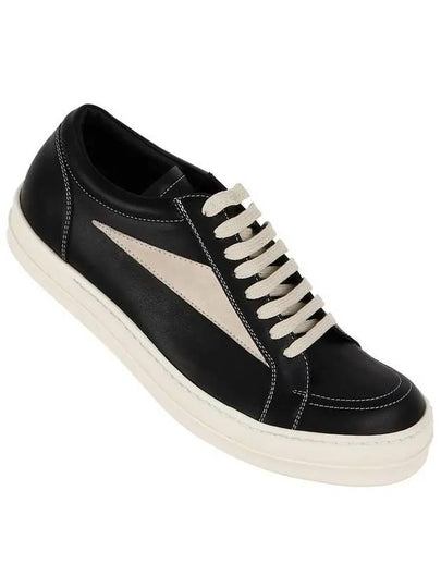 Vintage Suede Panel Low Top Sneakers Black - RICK OWENS - BALAAN 2