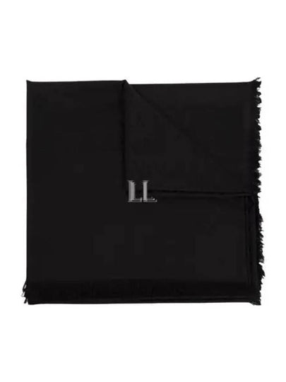 Monogram Square Large Scarf Black - SAINT LAURENT - BALAAN 2