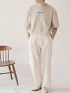 high tension wide banding pants cream - FFEFF STUDIO - BALAAN 1