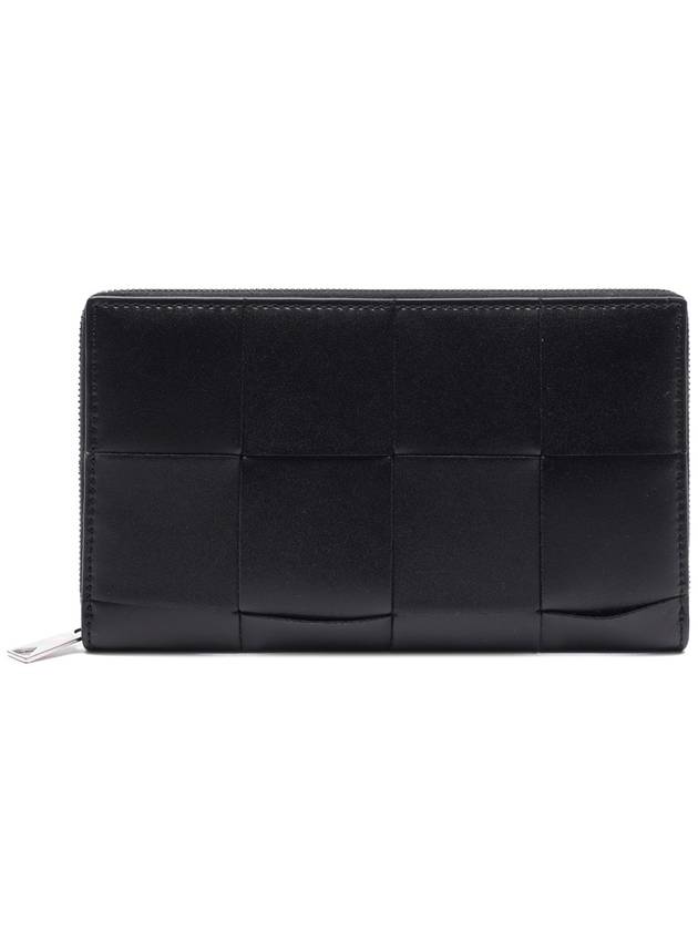 Cassette Zipper Around Long Wallet Black - BOTTEGA VENETA - BALAAN 2