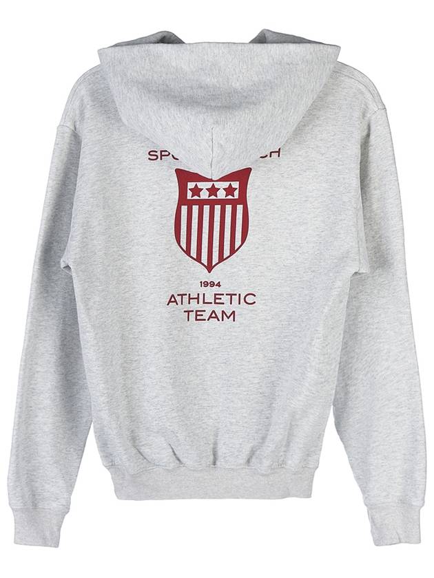 Athletic Team Hooded Top Gray - SPORTY & RICH - BALAAN.