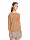 Edo Monogram Cashmere Knit Top Brown - MAX MARA - BALAAN 4