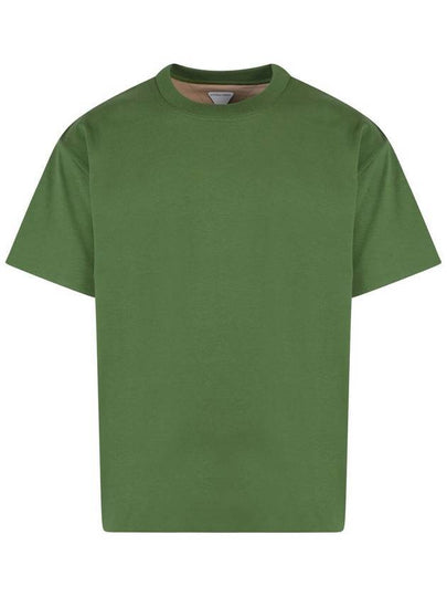 Double Layered Cotton Jersey Short Sleeve T-Shirt Green - BOTTEGA VENETA - BALAAN 2