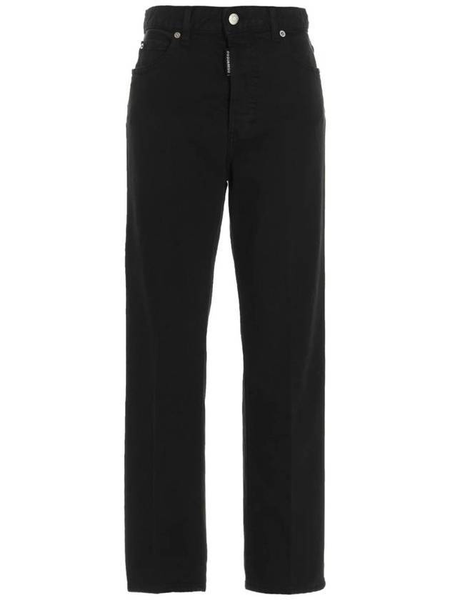 Dyed Boston Straight Jeans Black - DSQUARED2 - BALAAN 1