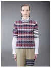 4 Bar Crew Neck Merino Mohair Knit Top Red - THOM BROWNE - BALAAN 2