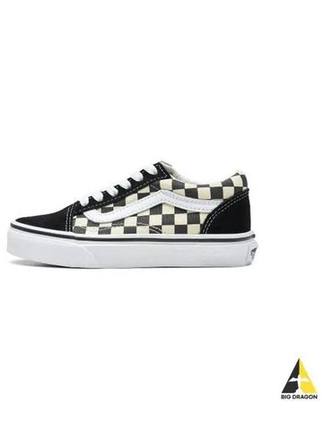 KIDS Old School Primary Check Black White - VANS - BALAAN 1