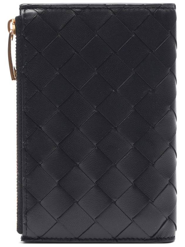 Intrecciato Folder Zipper Card Wallet Black - BOTTEGA VENETA - BALAAN 5