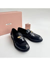 Brushed Leather Penny Loafers Black - MIU MIU - BALAAN 2