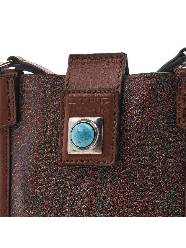 Women's Paisley Phone Mini Cross Bag Brown - ETRO - BALAAN 7