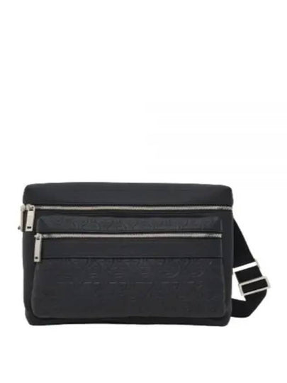 Gancini Pattern Leather Cross Bag Black - SALVATORE FERRAGAMO - BALAAN 2