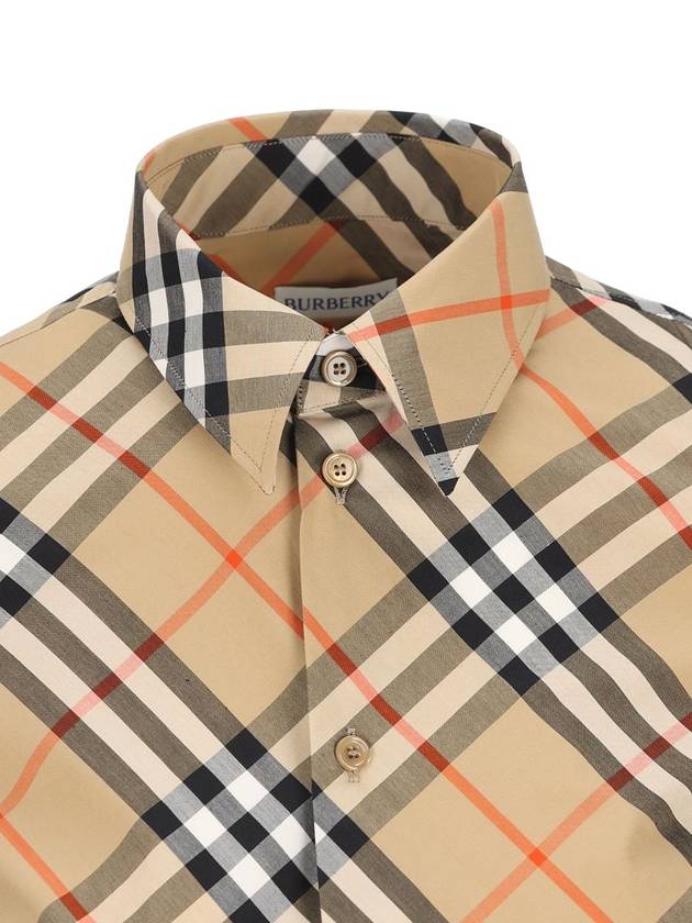 Check Pattern Shirt Beige - BURBERRY - BALAAN 4