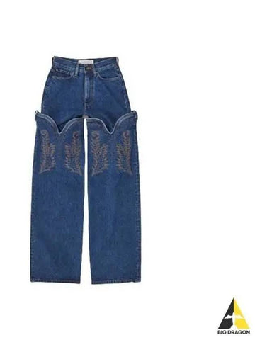 Y PROJECT Women s Cowboy Cuff Denim Jeans JEAN36 D22 - Y/PROJECT - BALAAN 1