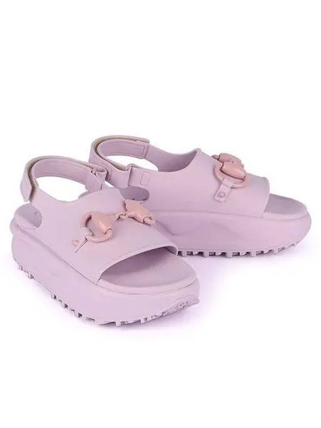 Horsebit Platform Rubber Sandals Purple - GUCCI - BALAAN 2