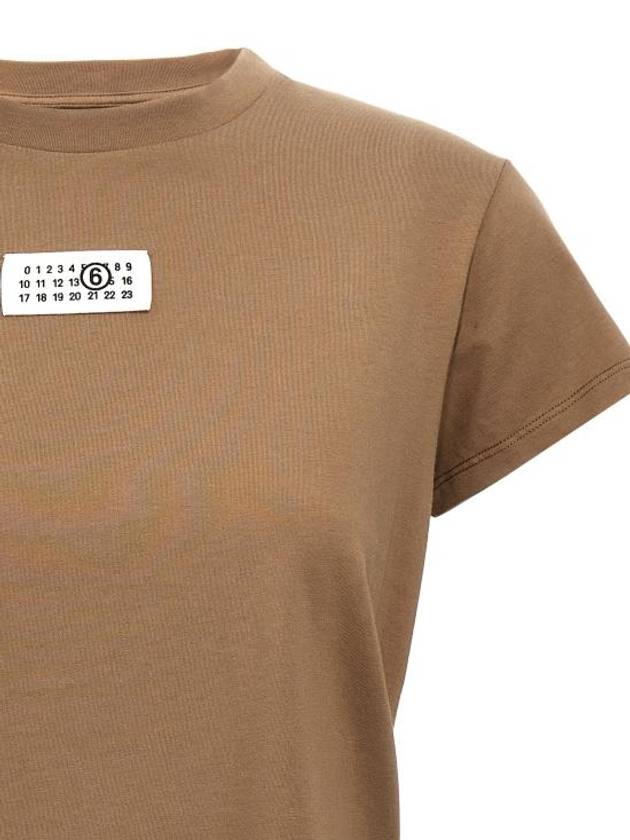 Logo Crew Neck Short Sleeve T-Shirt Beige - MAISON MARGIELA - BALAAN 4