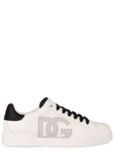 Dolce & Gabbana Portofino Leather Low-Top Sneakers - DOLCE&GABBANA - BALAAN 1