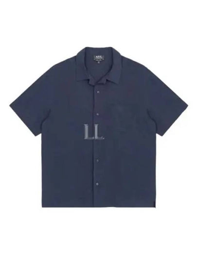 Lloyd Short Sleeve Shirt Navy - A.P.C. - BALAAN 2