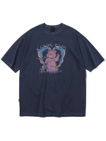 Funtime Teddy Pigment Short Sleeve T-Shirt Dark Blue - CPGN STUDIO - BALAAN 1