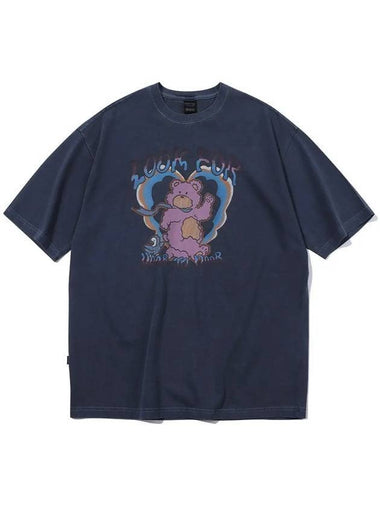 Funtime Teddy Pigment Short Sleeve T-Shirt Dark Blue - CPGN STUDIO - BALAAN 1