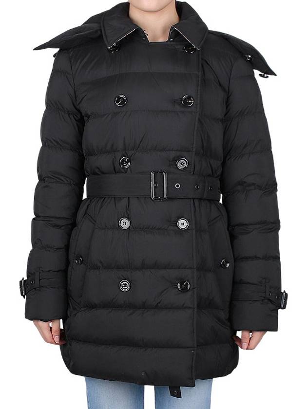 Detachable Hoodie Puffer Coat Padded Black - BURBERRY - BALAAN 2