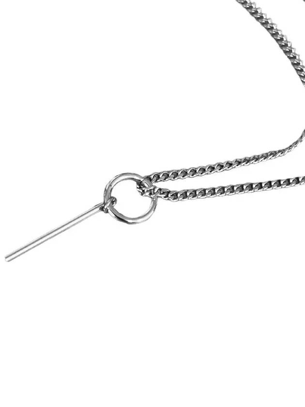 CLEF M COS Stick Bar Surgical Steel Necklace Silver - BASSCLEF - BALAAN 7