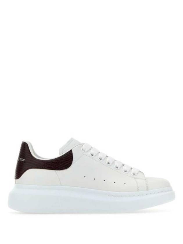 Oversized Burgundy Tab Low Top Sneakers White - ALEXANDER MCQUEEN - BALAAN 2