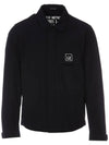 Metropolis Logo Patch Shirt Zip Up Jacket Navy - CP COMPANY - BALAAN 1