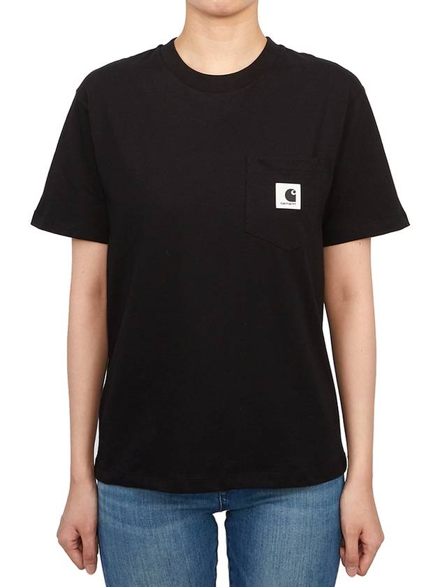 Pocket Short Sleeve T-Shirt Black - CARHARTT WIP - BALAAN 2