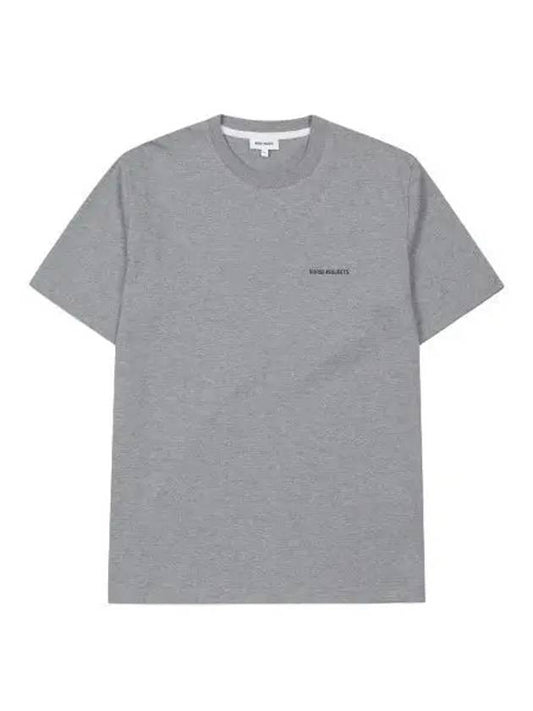 Johannes Standard Logo Short Sleeve T Shirt Light Gray Melange Tee - NORSE PROJECTS - BALAAN 1