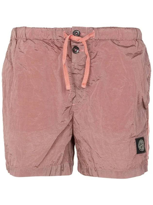 Wappen Patch Nylon Metal Swim Shorts Indie Pink - STONE ISLAND - BALAAN 2