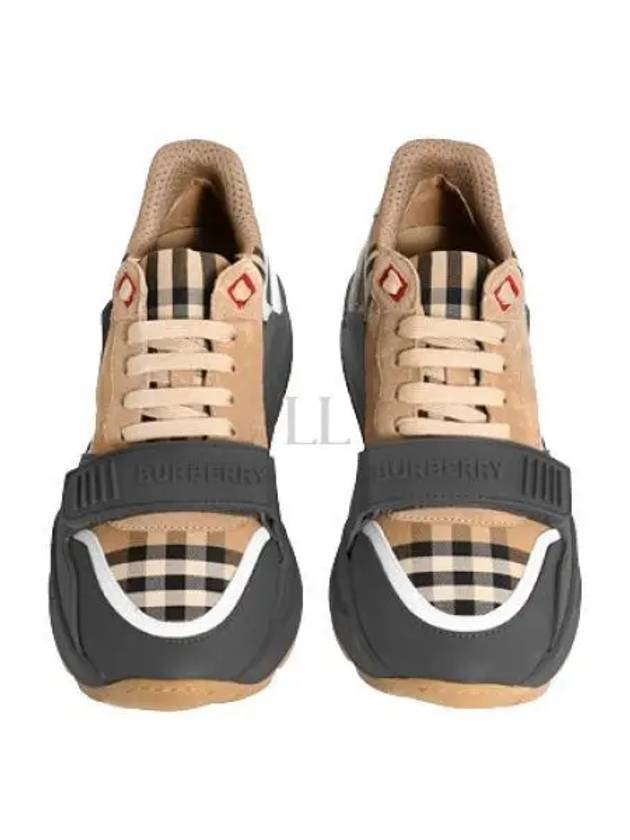 Ramsley Vintage Check Low Top Sneakers Grey Beige - BURBERRY - BALAAN 2