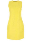 Intrecciato Leather Midi Dress Yellow - BOTTEGA VENETA - BALAAN 2