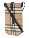 Vintage Check And Strap Phone Case Beige Black - BURBERRY - BALAAN.