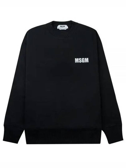 Logo Cotton Sweatshirt Black - MSGM - BALAAN 2