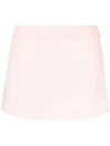 Women's Logo Print A-Line Skirt Baby Pink - SPORTY & RICH - BALAAN 1