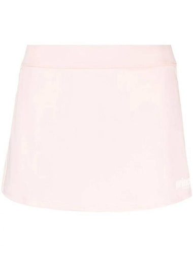 Women's Logo Print A-Line Skirt Baby Pink - SPORTY & RICH - BALAAN 1