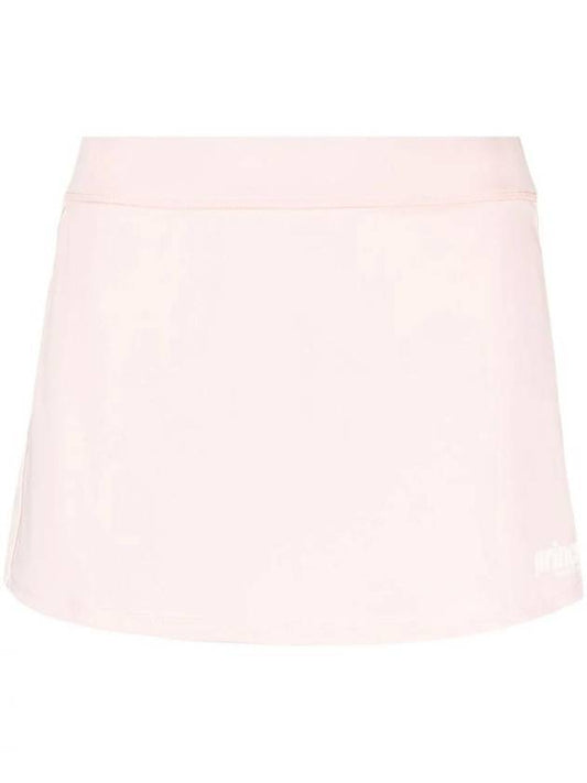 Women's Logo Print A-Line Skirt Baby Pink - SPORTY & RICH - BALAAN 1