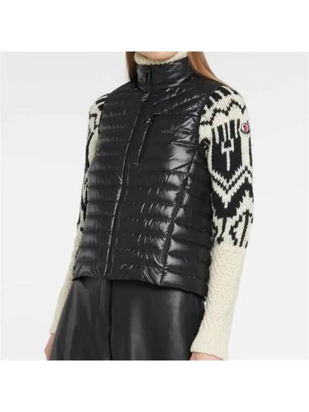 Valrs Logo Padded Vest Black - MONCLER - BALAAN 6