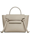 Grain Calfskin Belt Micro Tote Bag Light Taupe - CELINE - BALAAN 1