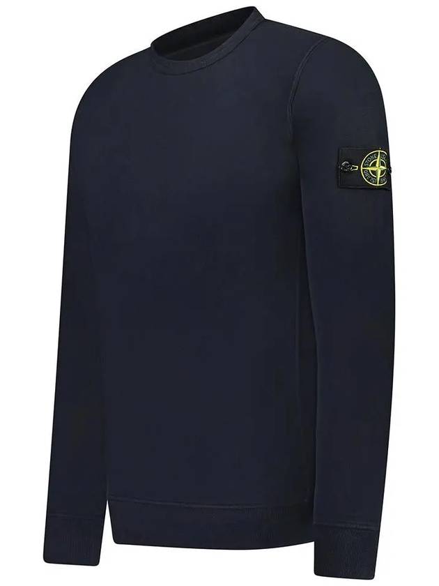 Wappen Patch Crew Neck Cotton Sweatshirt Navy - STONE ISLAND - BALAAN 6