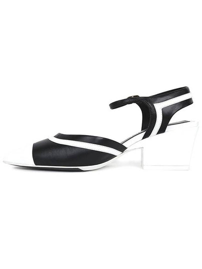 Black White CC Logo Two tone Slingback G38846 - CHANEL - BALAAN 2