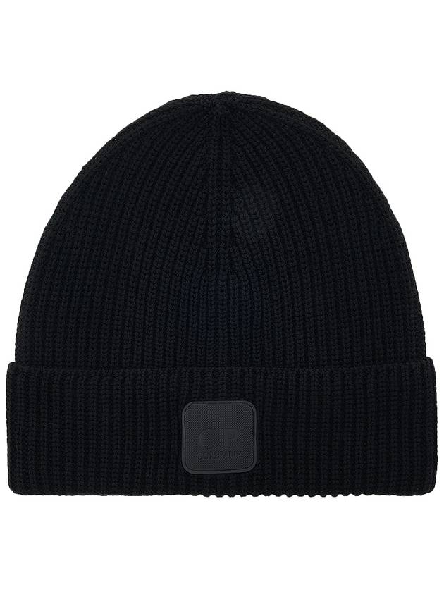 Logo Metropolis Wool Beanie Black - CP COMPANY - BALAAN 11