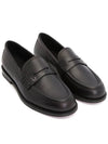 Granville Oblique Leather Loafer Black - DIOR - BALAAN.