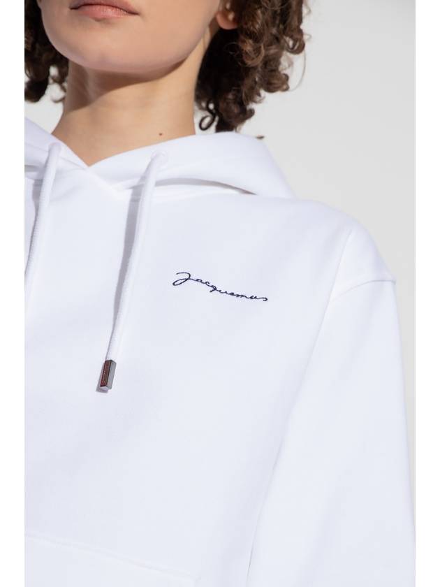 Jacquemus Logo Hoodie, Women's, White - JACQUEMUS - BALAAN 5