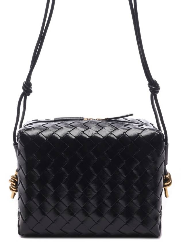 Intrecciato Small Leather Shoulder Bag Black - BOTTEGA VENETA - BALAAN 2