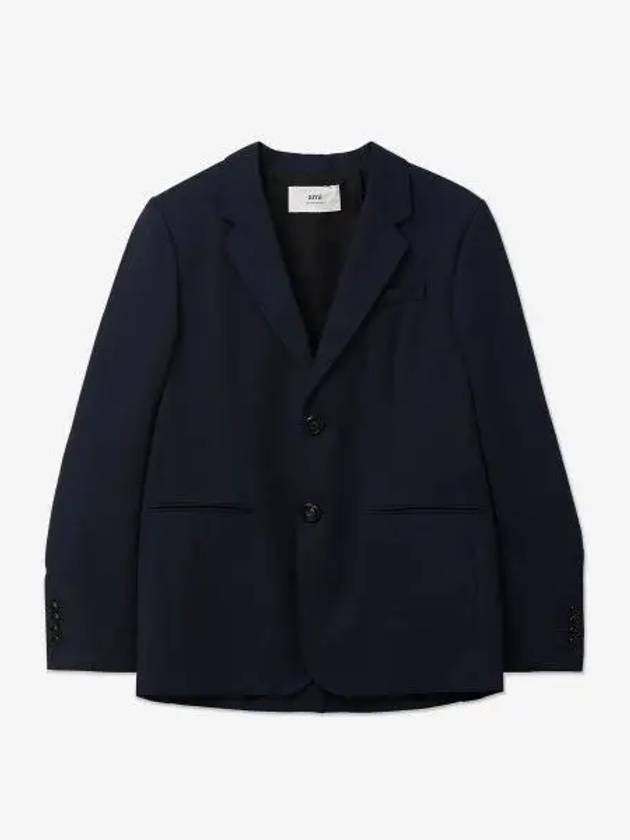 Two Button Blazer Jacket Navy - AMI - BALAAN 2