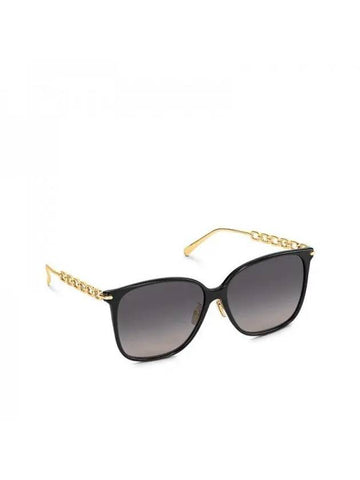 My LV Chain Two Classique Square Sunglasses Gold Black - LOUIS VUITTON - BALAAN 1