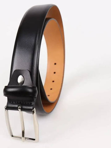 IKALOOK ITALY Simple Leather Black Suit Belt BE106 - IKALOOOK - BALAAN 1